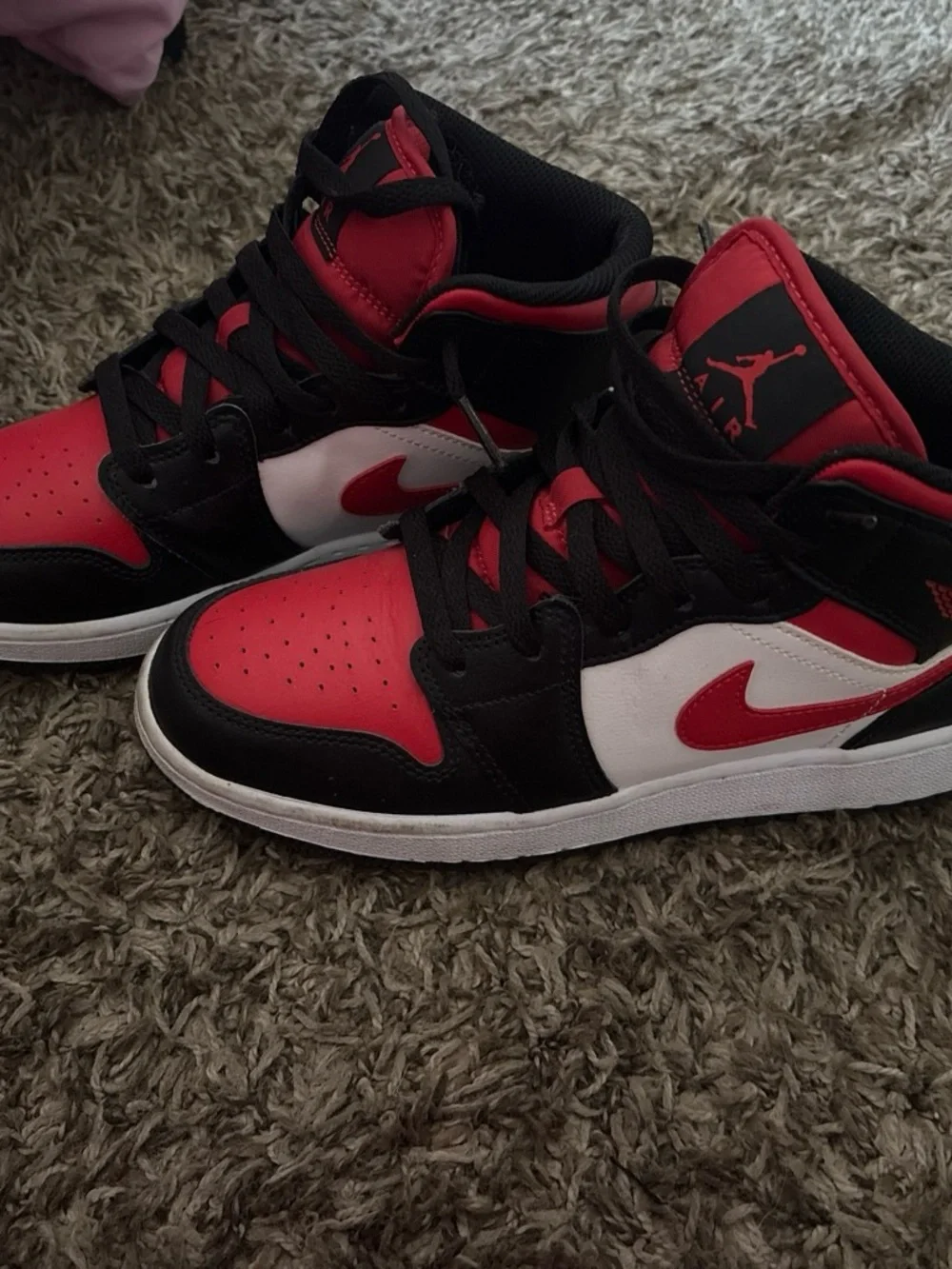 Jordan Red Black White Low-Top Sneaker